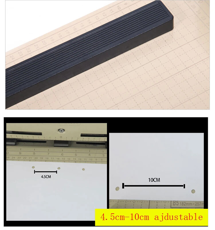 Three-Hole Punching Machine Adjustable Hole Spacing Belt Knife Cutting Machine