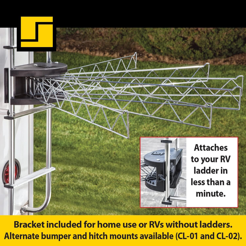 Extend-A-Line 35" Clothes Line – Retractable, Rack Hanger, Folding Swing Arm wit