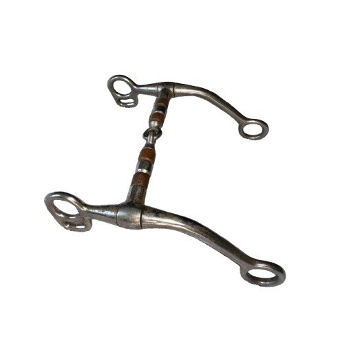 Horse bit 5" Tom Thumb Western Curb Training Bit Preowned Copper Rollers Snaffle