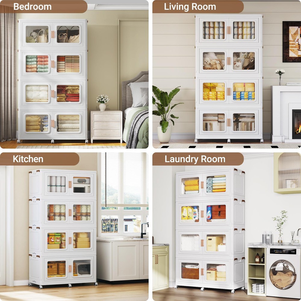 55Gal Extra Large Storage Bins with Lids, 220Qt Plastic Stackable Storage Box