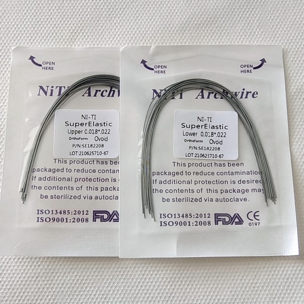 50 Pieces Dental Arch Wire Super Elastics NITI Rectangular Recta Ovoid Arcs