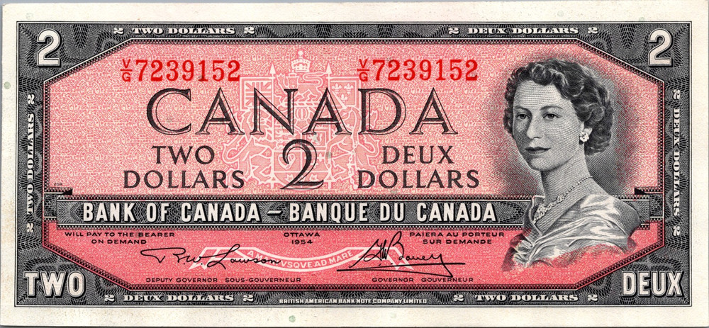 Canada 2 Dollars 1954 BC-38d