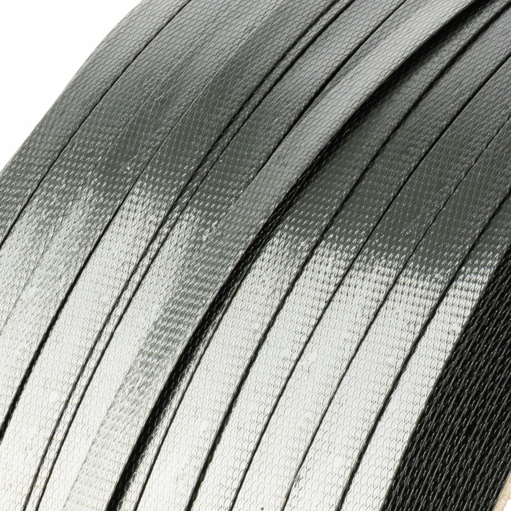 U.S. Solid 1/2" x 0.02" x 2952ft Polyester PET Strapping Black