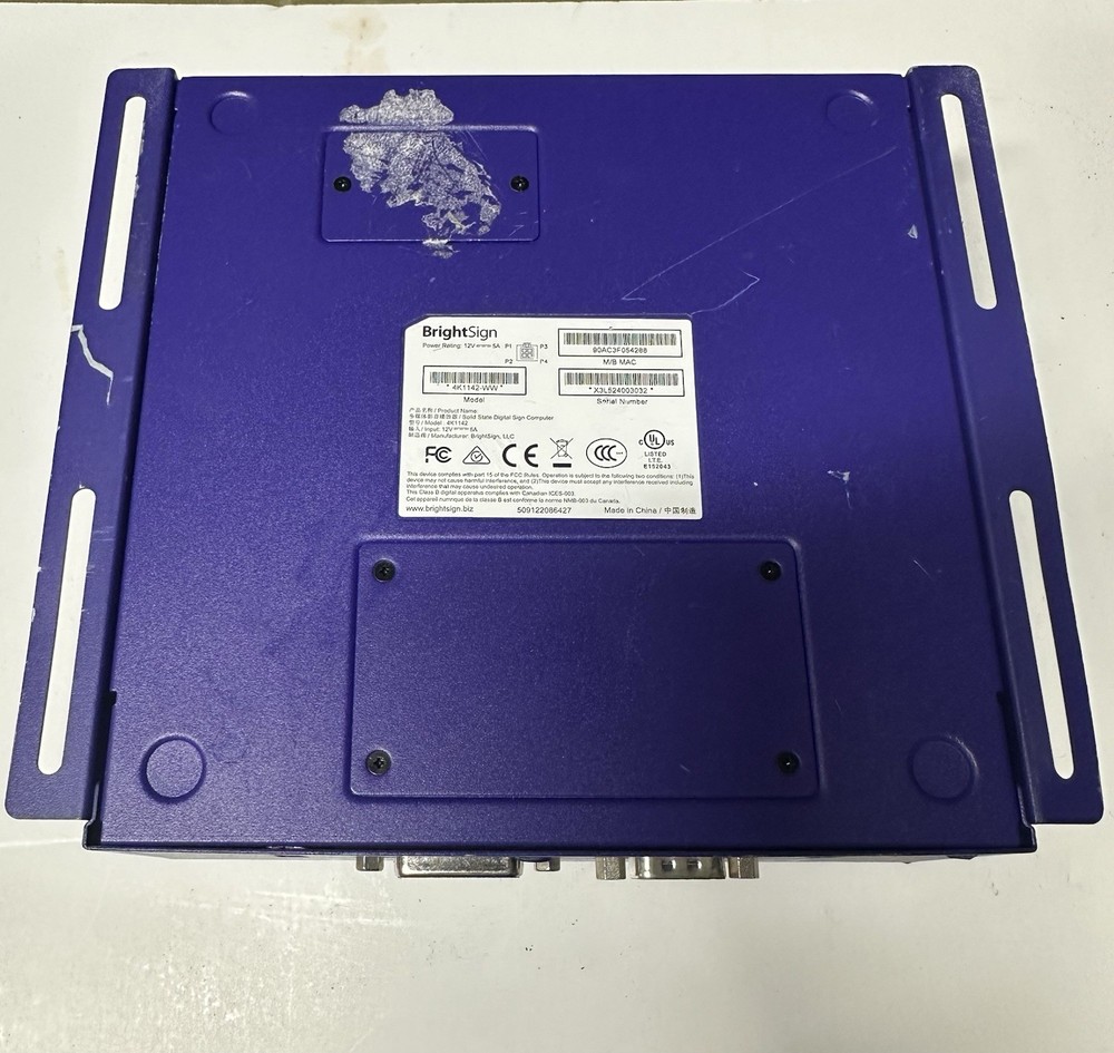 BrightSign 4K1142-WW Networked Basic Interactive (Power Supply not included)