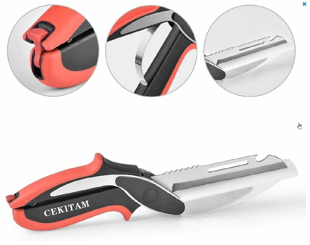 2 Sets Multifunction Kitchen Scissors / Shears -Food Prep Cutting Slicing