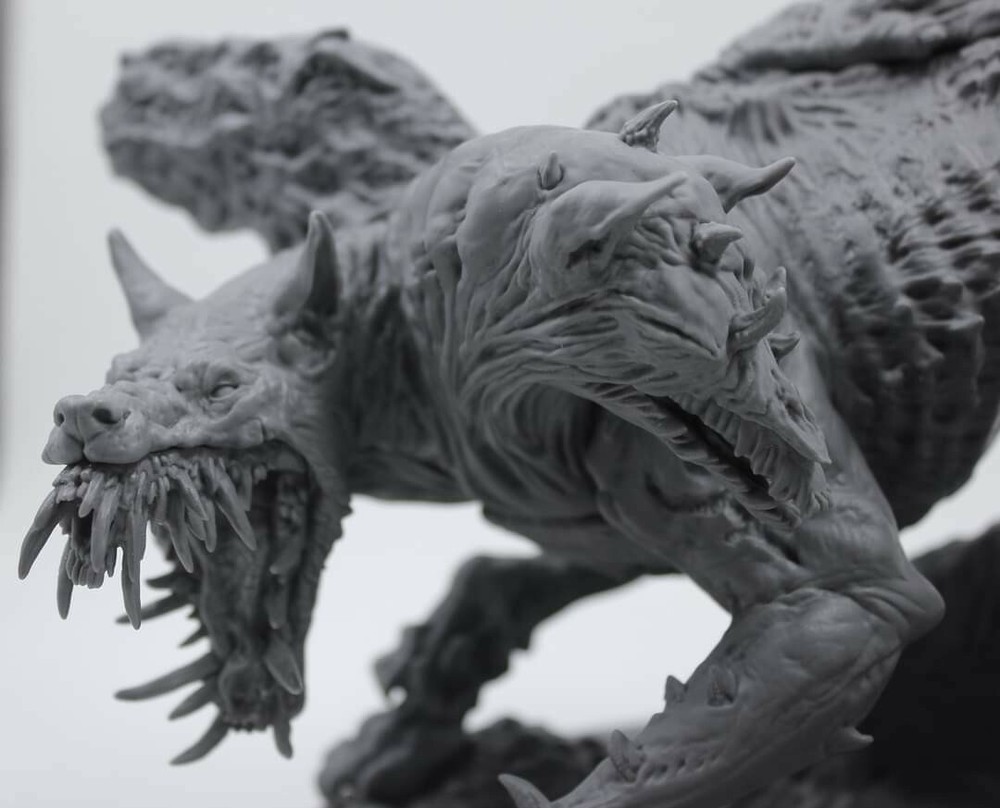 Monster Cerberus Resin Statue Custom Kit