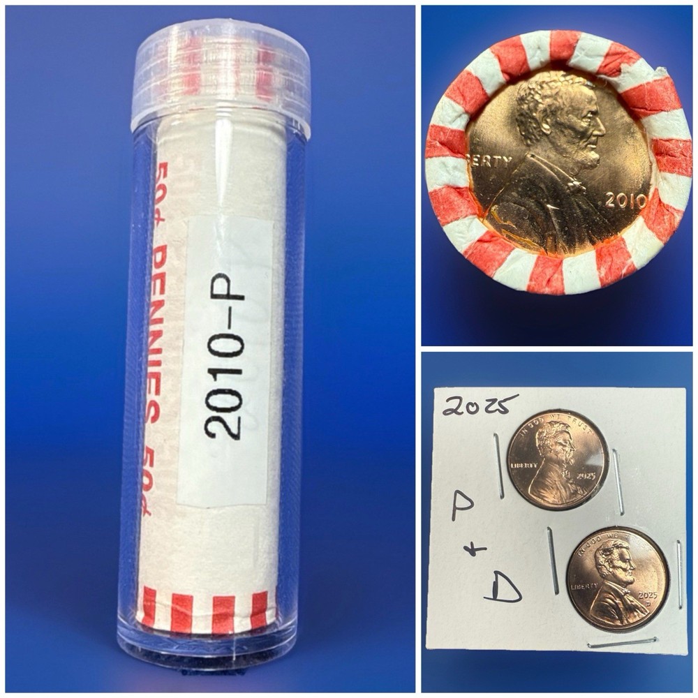 2010-P Lincoln Shield Cent Roll. FIRST YEAR Shield Cent! Fed Wrapped Roll OBW BU