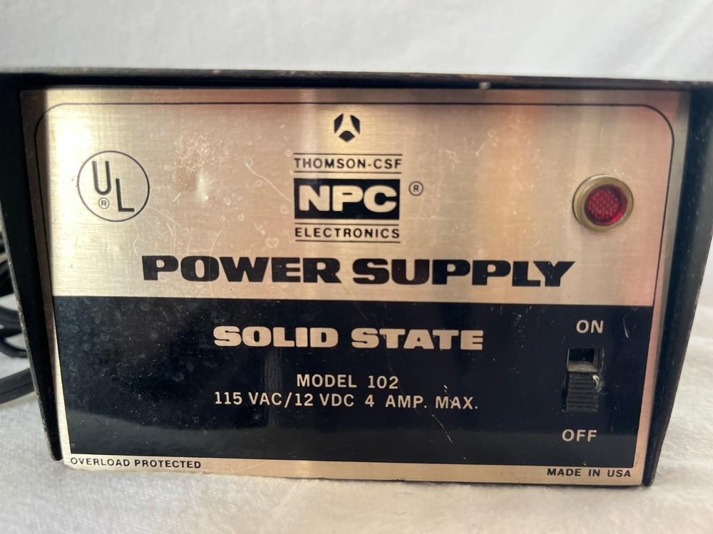 Untested NPC Model 102 Power Supply 115VAC/12 VDC 4 Amp Solid State