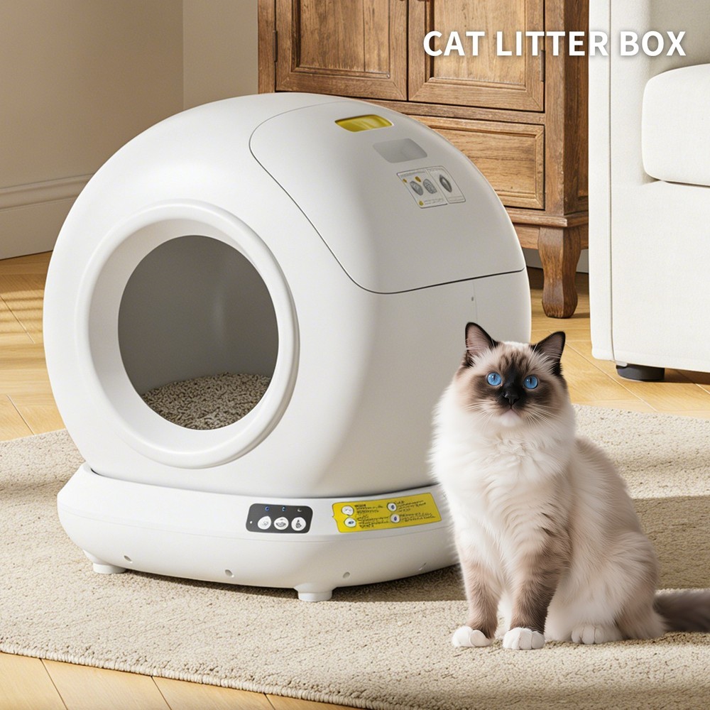 Self Cleaning Cat Litter Box,78L, No Scooping Automatic Litter Box / APP Control