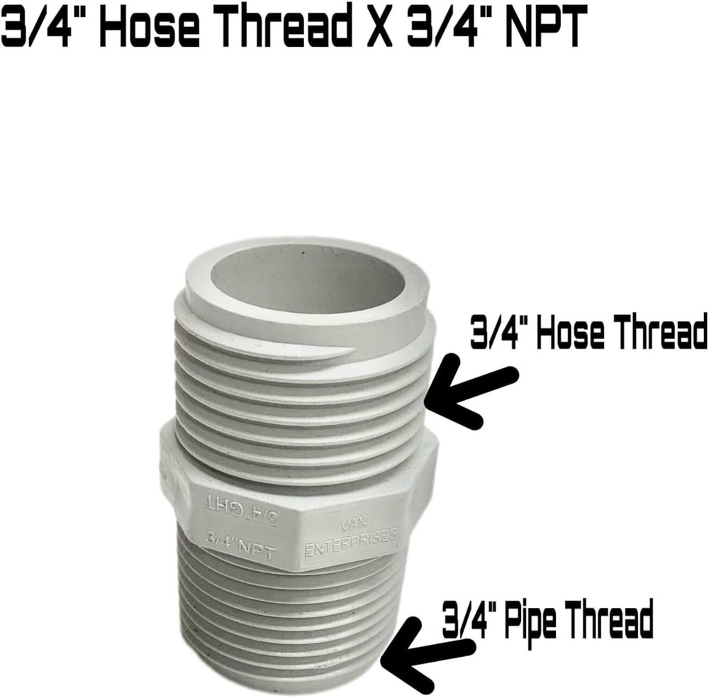 UV-Resistant PVC Bulkhead Fitting Kit for Rain Barrels - Maximum Flow Design