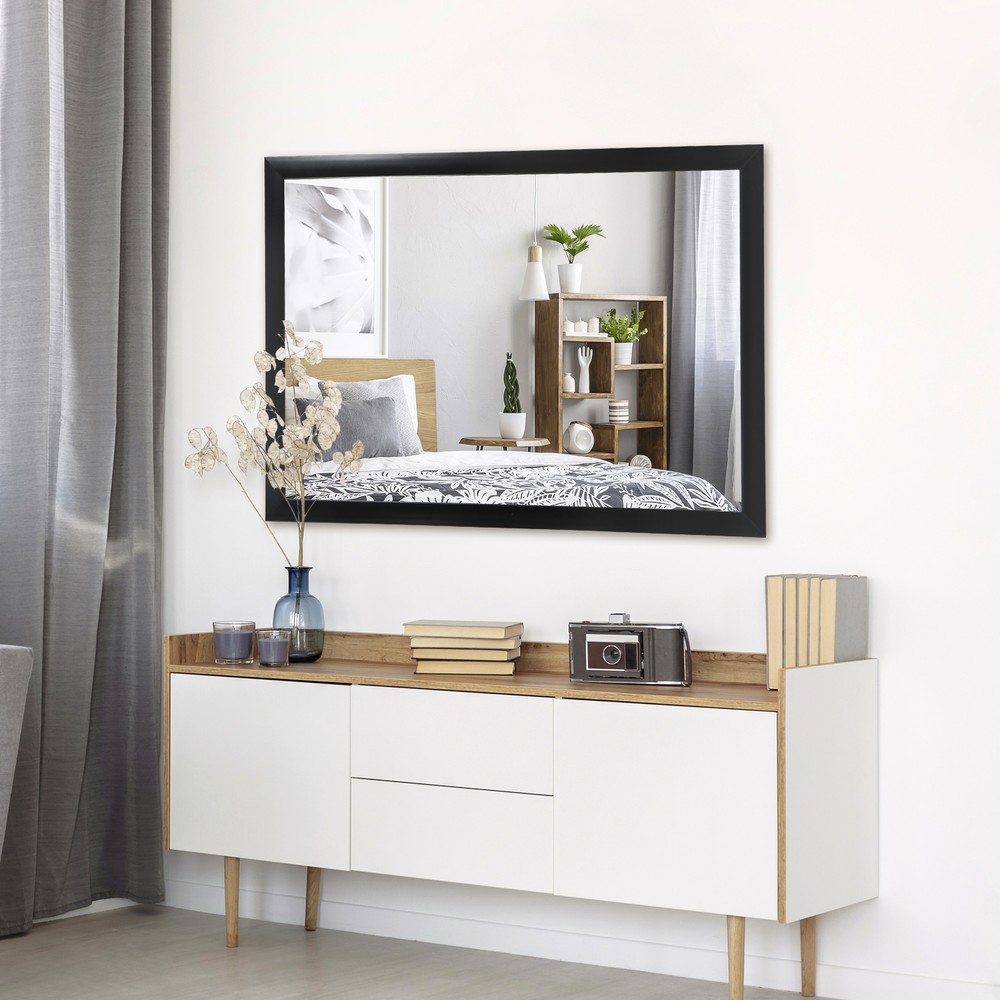 2PCS Bathroom Rectangular Wall Mounted Mirror PS Frame Vanity Mirror 24" x 36"