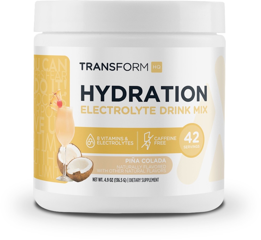 TransformHQ Hydration 42 Servings (Pina Colada) - Electrolyte Drink Mix