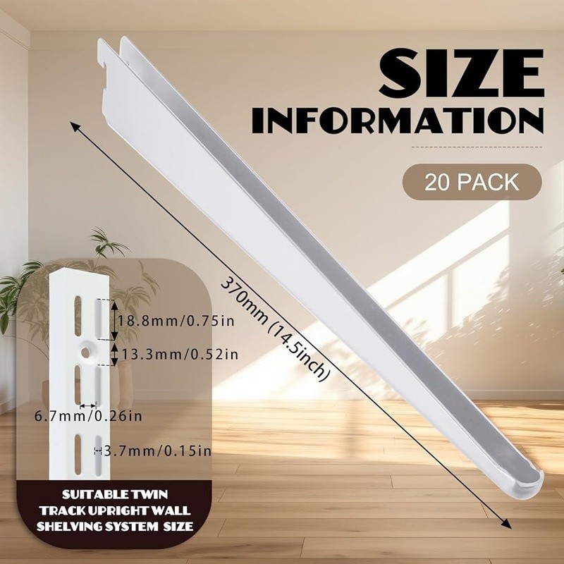 Adjustable Shelf Brackets 20 Pack Heavy Duty Closet Support Durable Organizer US