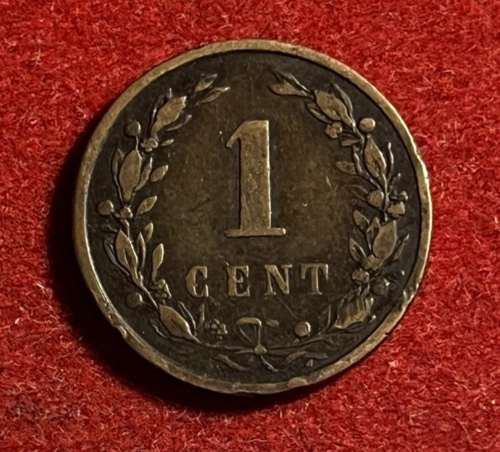 Netherlands Cent 1899 Bronze Coin KM#107 T11074