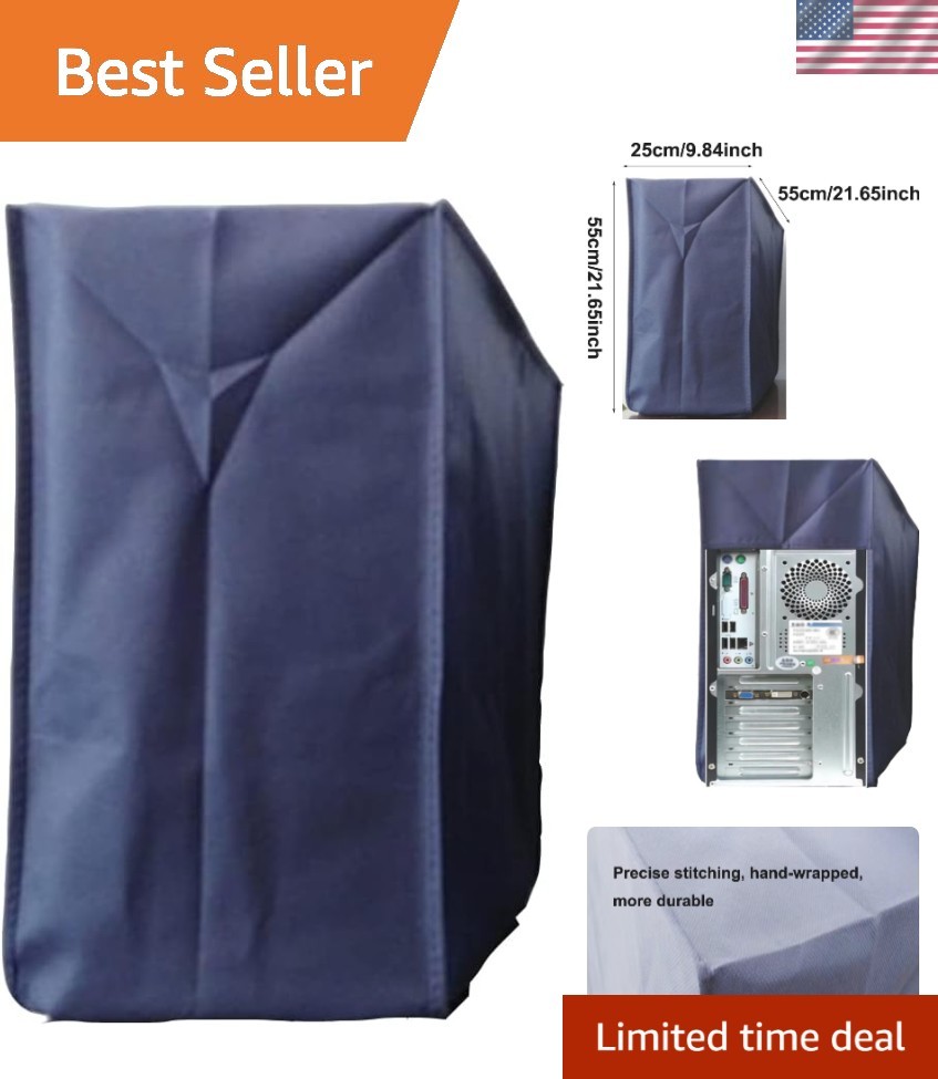 Dark Blue CPU Dust Cover - Stylish Protection for Your Computer Tower