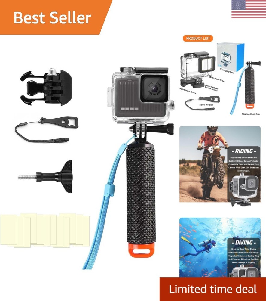 Underwater Diving Case for GoPro Hero 4K 60M - Includes Handle & Protection Kit