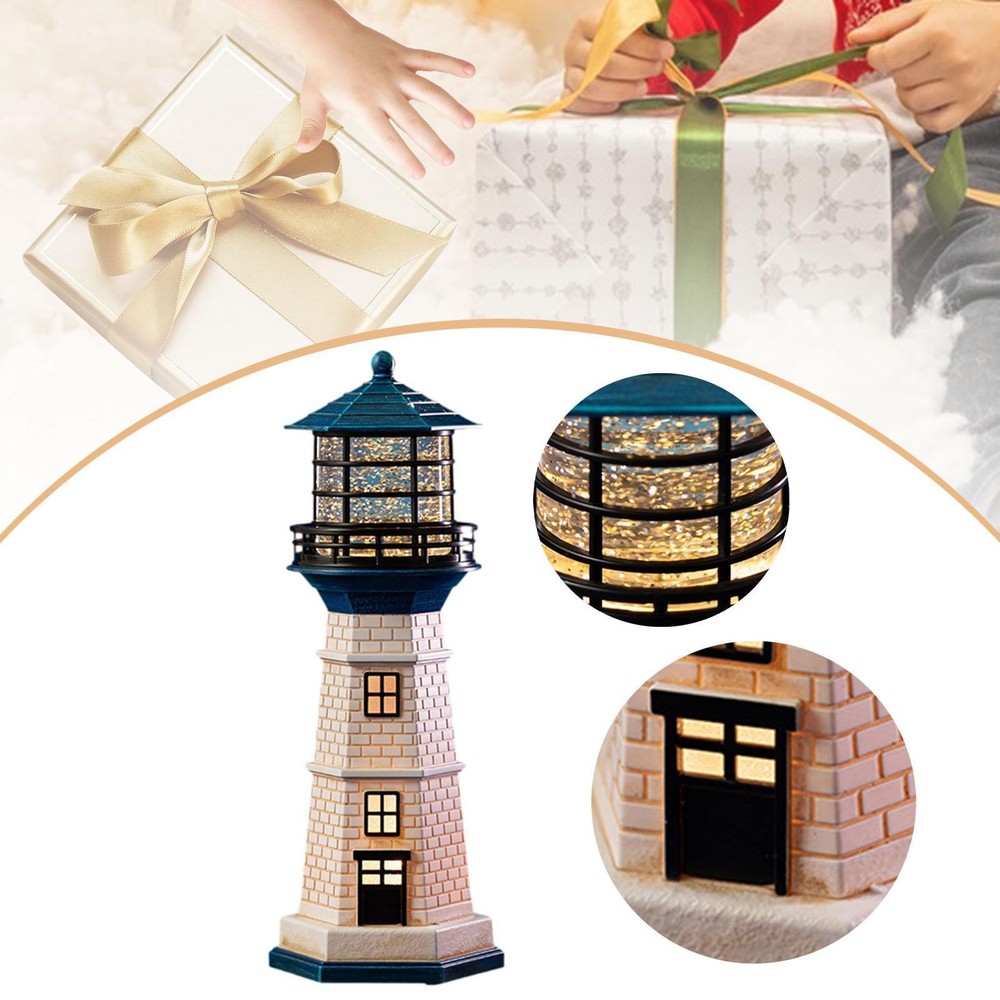 Lighthouse Night Light with Music Light up Decoration