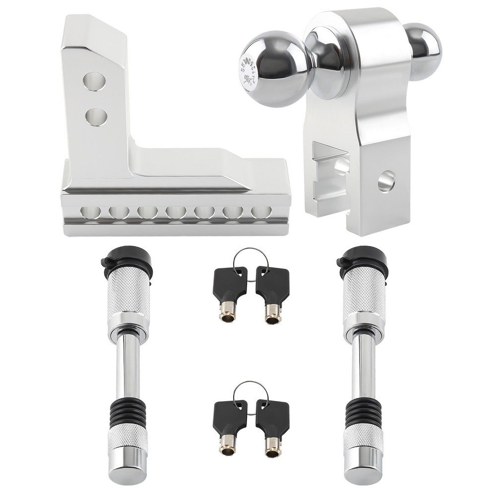 2" Receiver 6" Drop Adjustable Al Tow Hook 2" & 2-5/16" Balls 5000lb