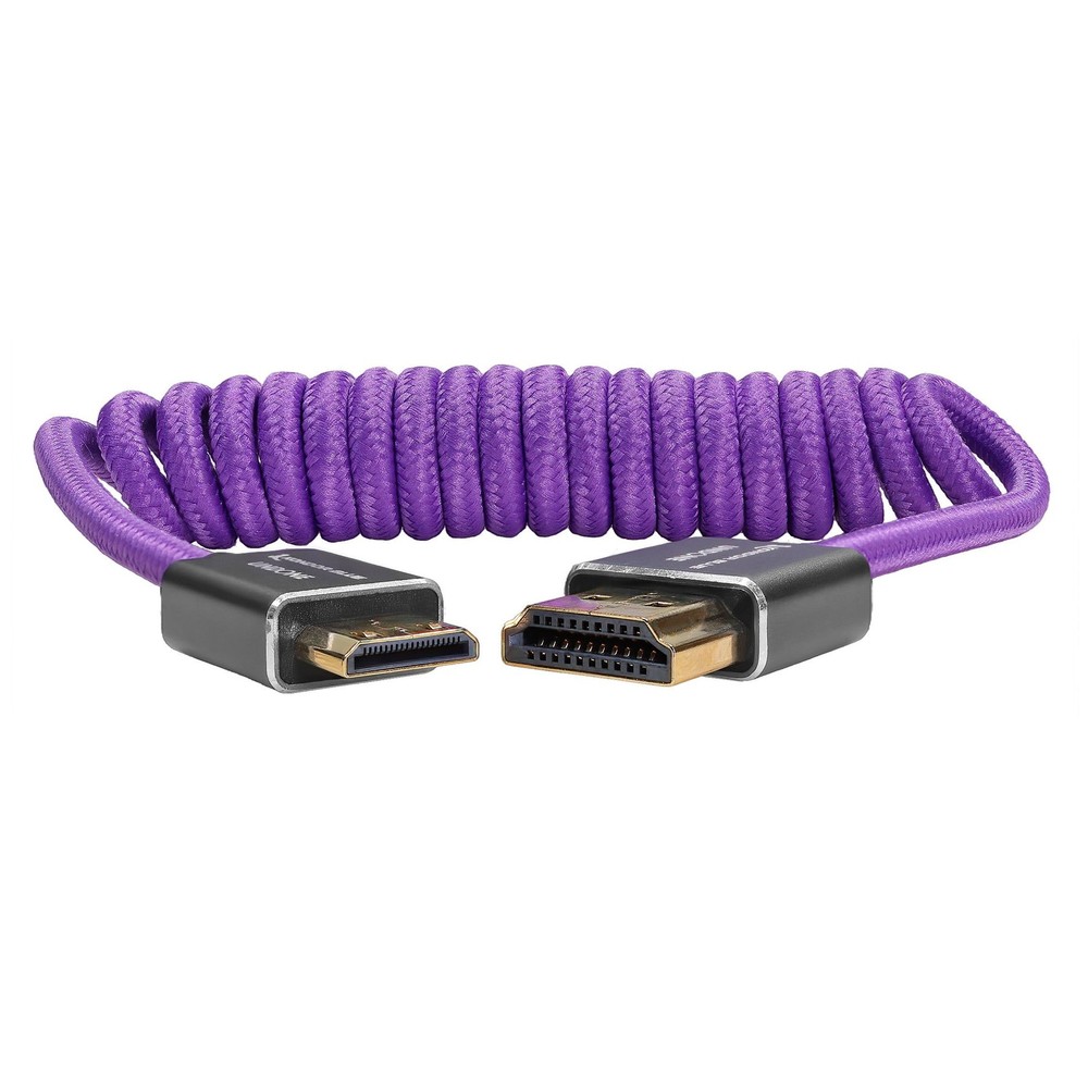 x Gerald Undone | Mini HDMI (Type C) to Full HDMI (Type A) 2.0 Coiled Cable 1...