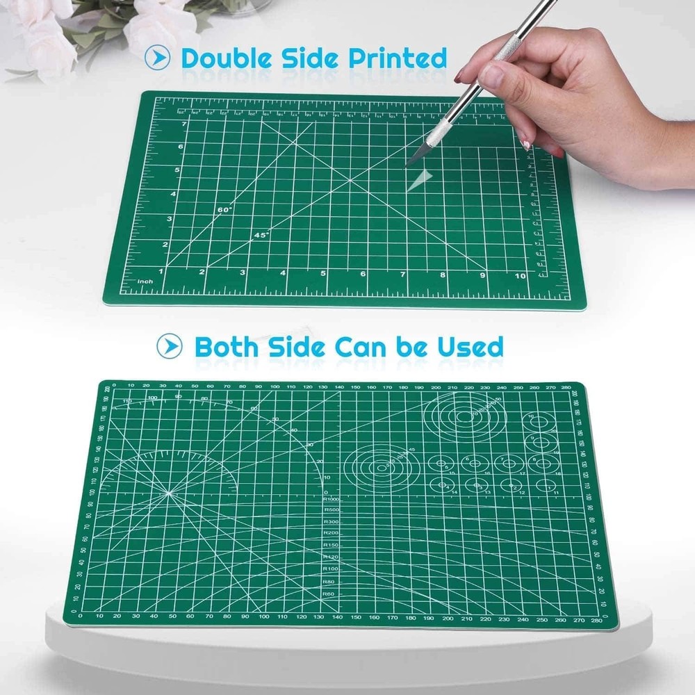 Multipurpose Lightweight Self-Healing Cutting Board for Sewing & Crafts 9x12