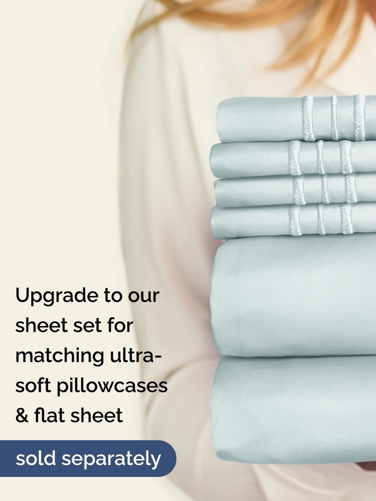 Extra Deep Twin Fitted Sheet - Hotel Luxury Single Fitted Sheet Only - Easily...