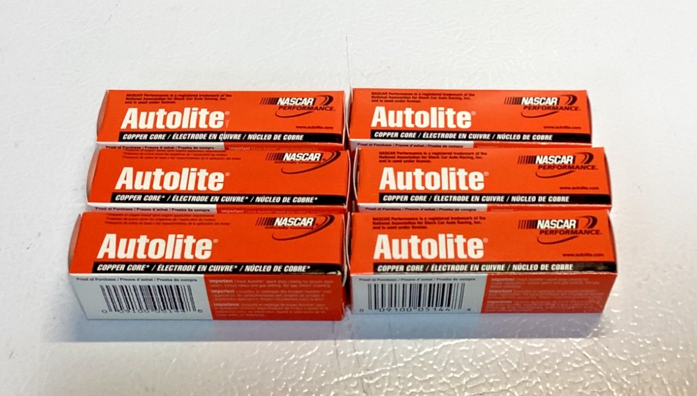 New 5144 Autolite Ignition Spark Plug 6pc Set - Copper Core