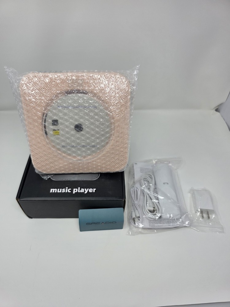 Desktop CD Player with Speakers KC-806 - Pink- New- Open Box