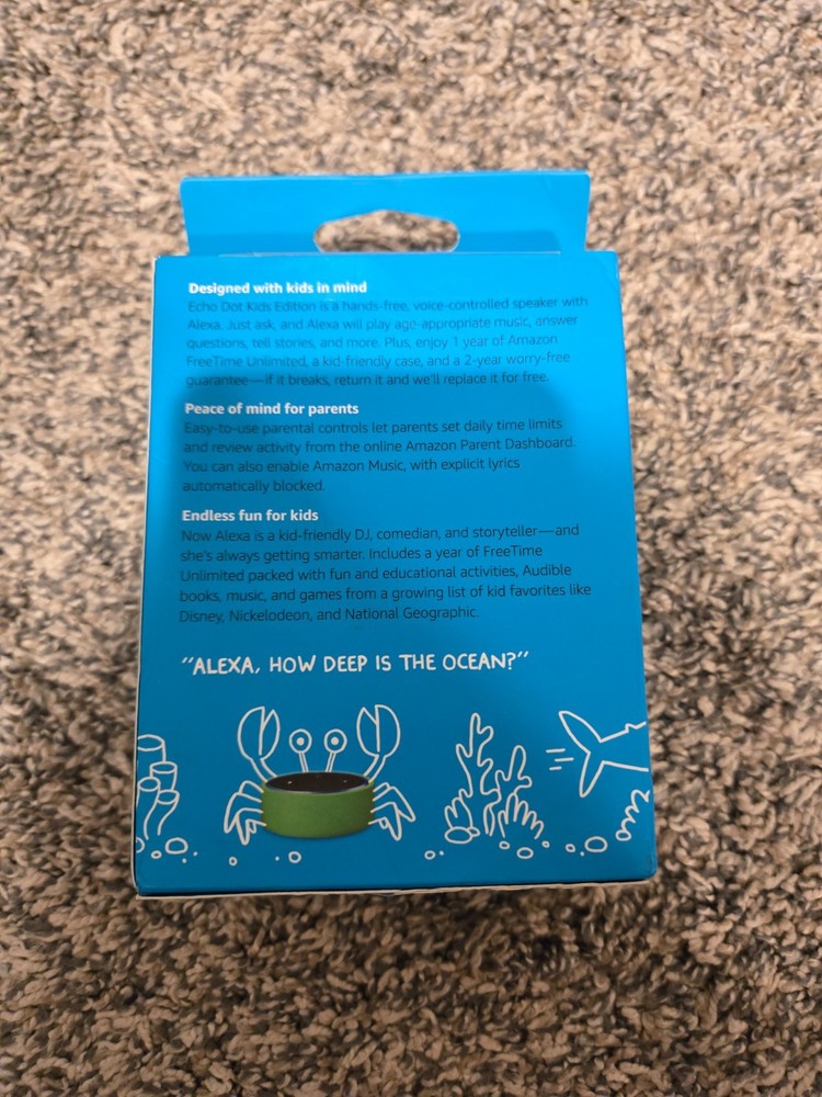 New Amazon Echo Dot Kids Edition Smart Speaker Green