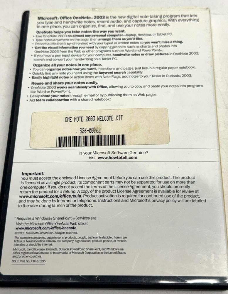 Microsoft Office: OneNote 2003 - Full Version for Windows