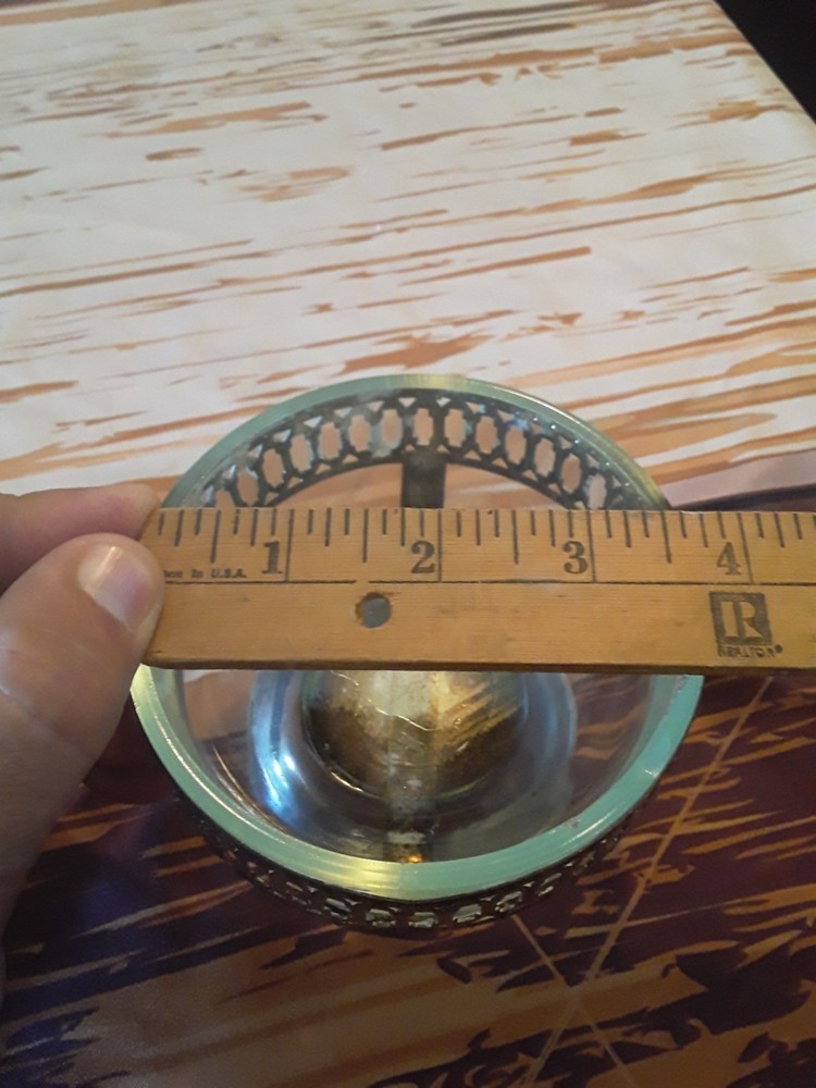 Leonard Silver Plated Glass Candle Holder