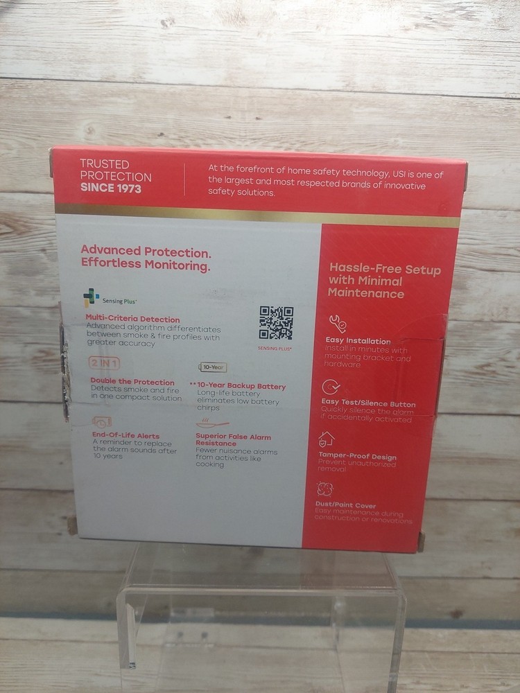 Universal Security Instruments 1 Pack 2 In 1 Smoke&Fire Alarm