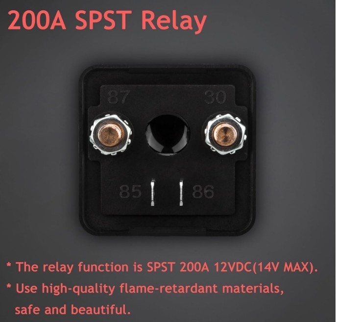 2 Pack 12V 200 Amp Continuous Duty Relay Switch Car Starter Heavy Tool