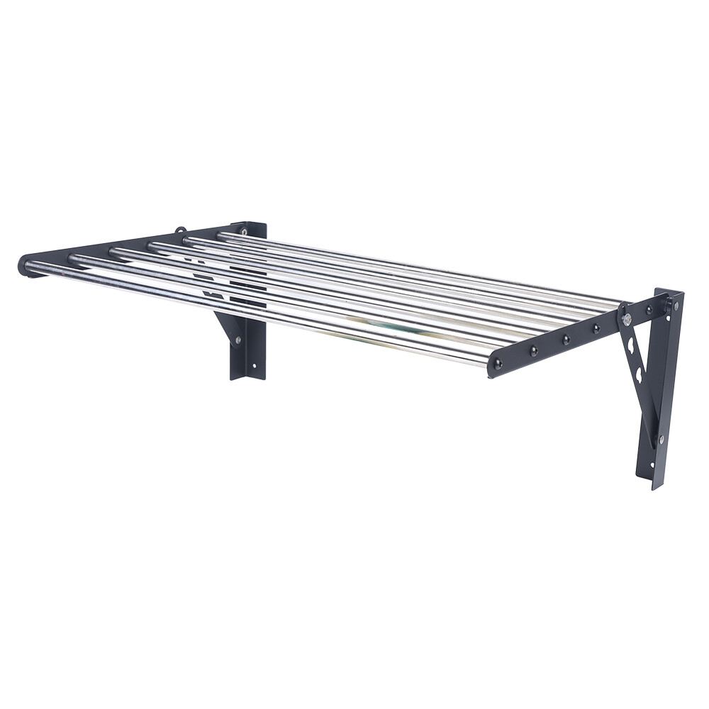 Folding Laundry Drying Rack Wall-mount Foldable Clothes Dryer Hanger Storage