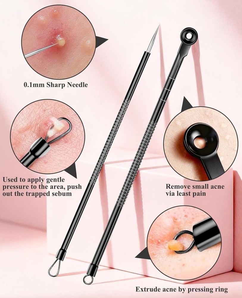 5PCS Blackhead Remover Pimple Popper Tool Kit, Professional use