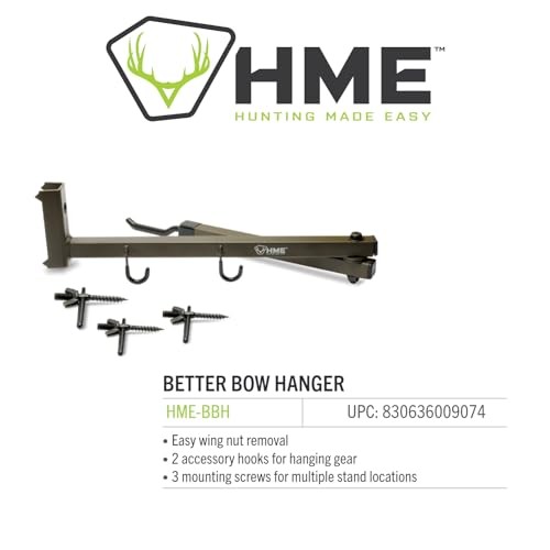 High-Quality Easy-to-Attach Secure Better Tree Stand Bow Hanger - Includes
