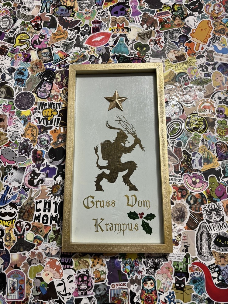 Hand Painted Krampus Wall Decor