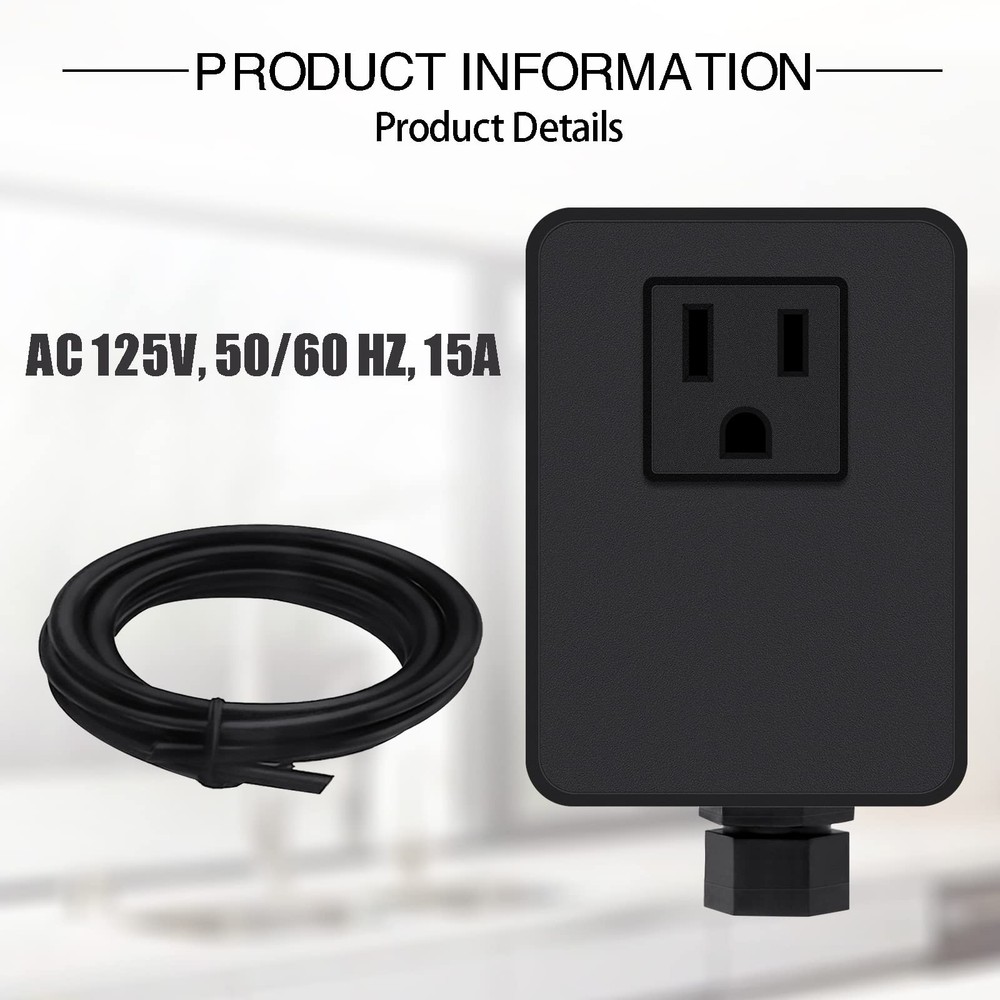 Garbage Disposal Switch Kit with Long Button, Chrome (Brass Cover)