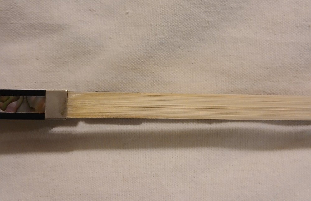 German 4/4 Violin Bow Labeled "Josef Schuster", Pernambuco Wood