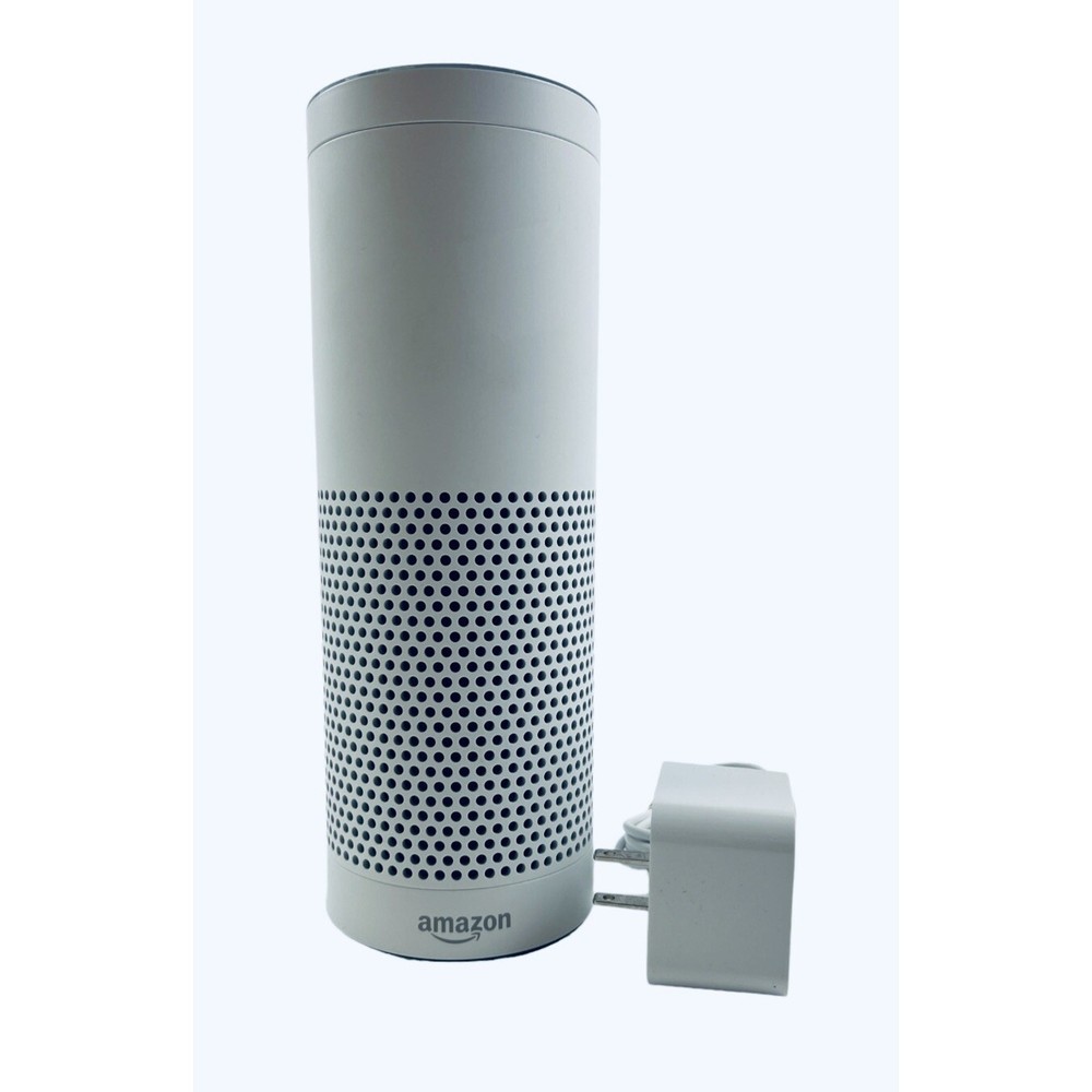 Amazon Echo Smart Assistant White 1st Gen Power Cord Powers On