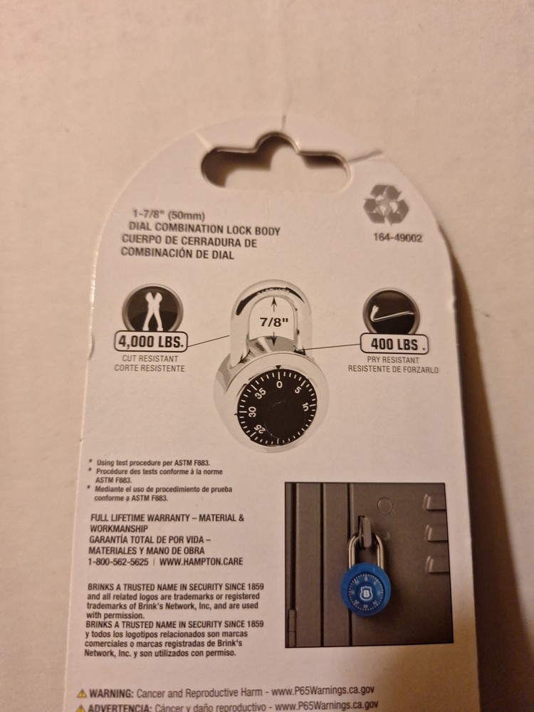 Brinks Standard Security Dial Combination Lock