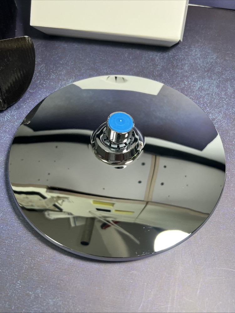 Warm spray fixed showerhead chrome 9 inches round