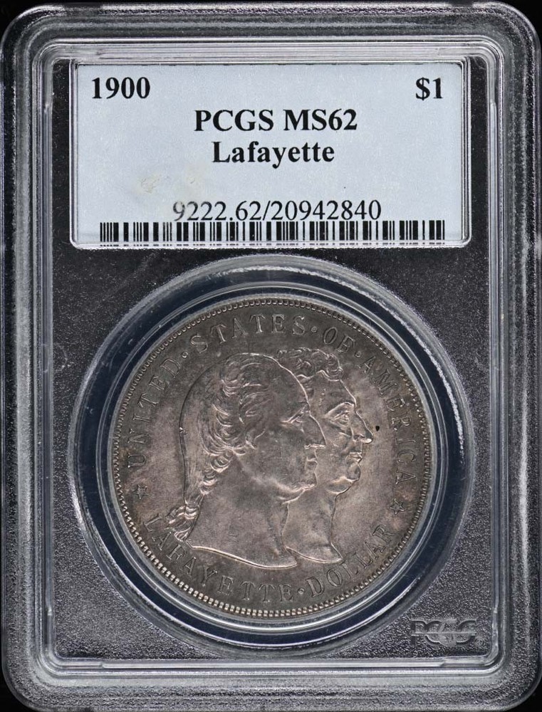 LAFAYETTE 1900 $1 Silver Commemorative PCGS MS62
