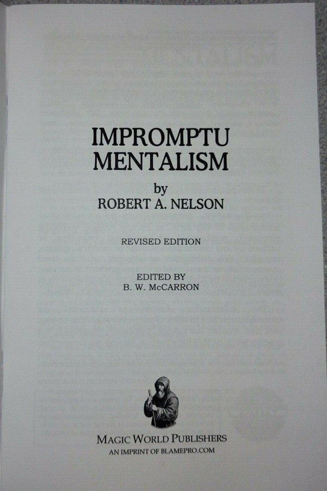 Impromptu Mentalism by Robert A. Nelson