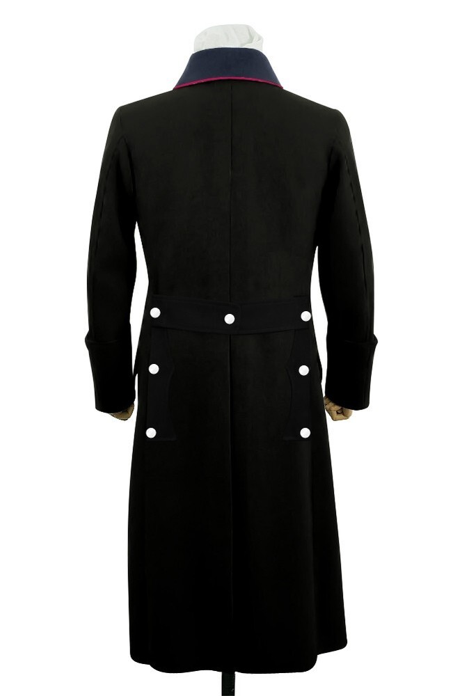 WW2 German Fire Police Black Wool Greatcoat