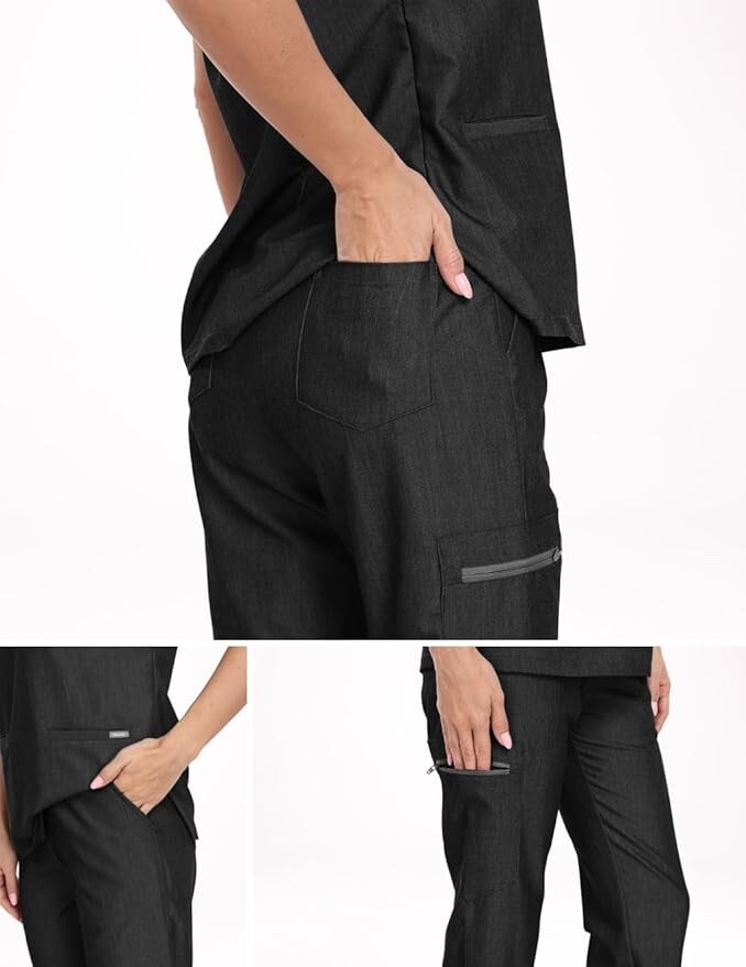 Black Scrub Jogger Set Size X-Small