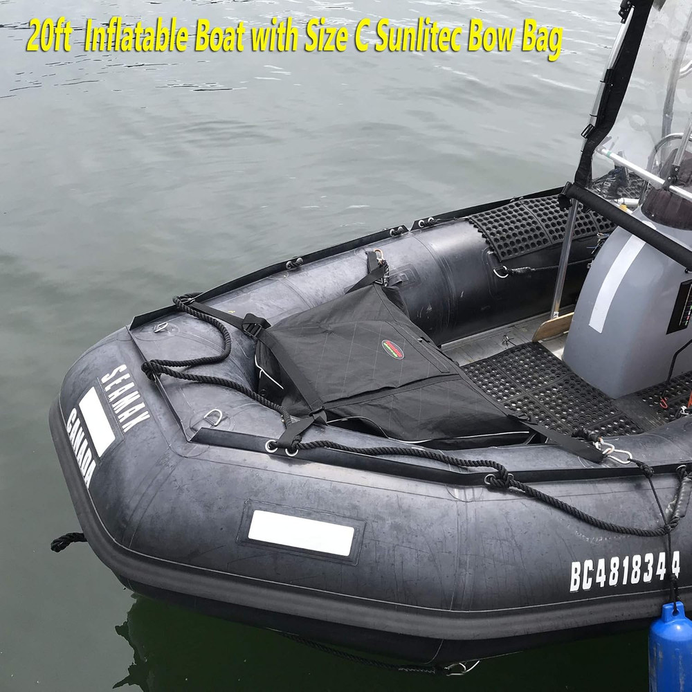 Sunlitec Reflective Front Accessory Storage Bag for Inflatable Boats