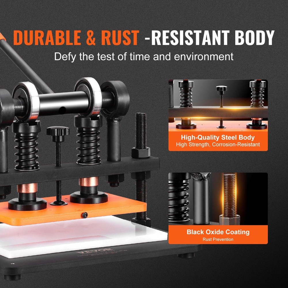 Multi Material Embossing Press 10.2x5.9in Plate 3306lb Manual System