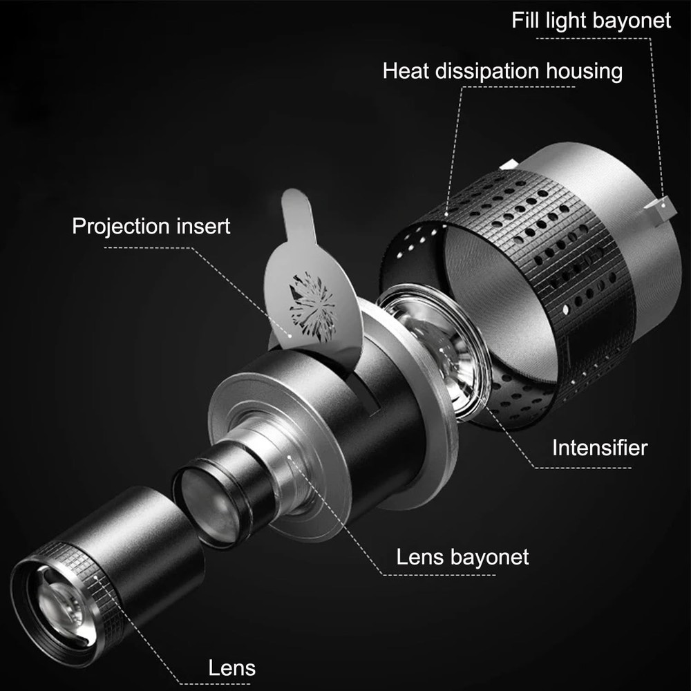 Optical Bowens Mount Projector Attachment Spotlight Conical Snoot...