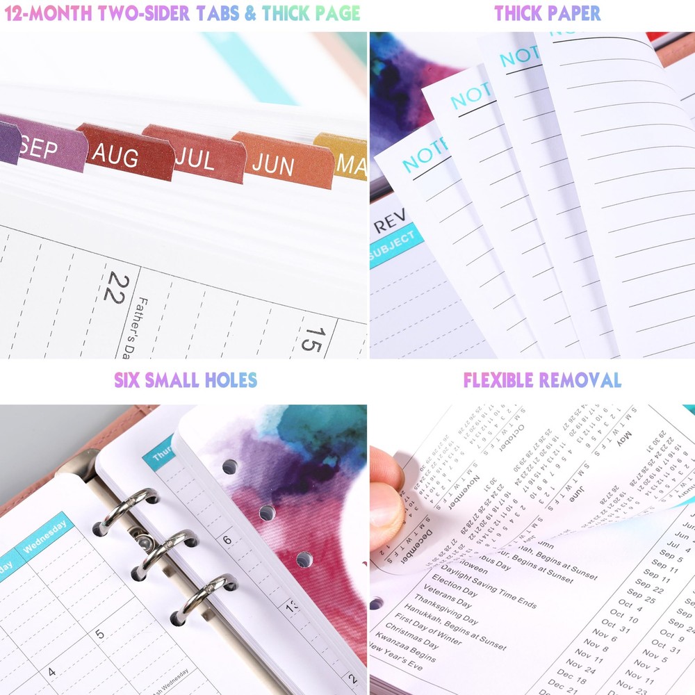 2026 Planner Refills - 2026, Weekly and Small, Multicolored