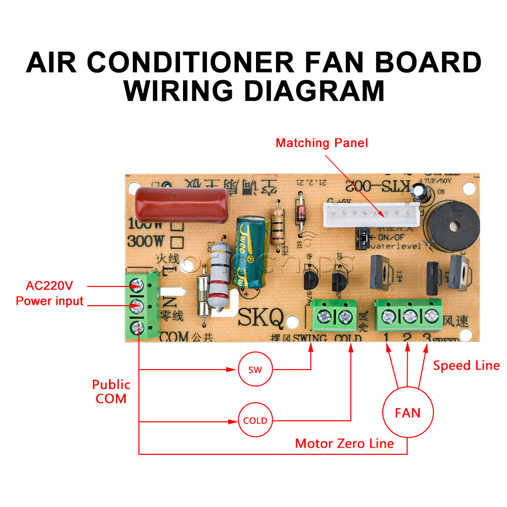 300W Air Conditioning Fan Circuit Board Universal Control Module+Remote Control